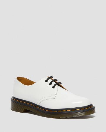 Zapatos Oxford Dr Martens 1461 Charol Cuero Mujer Blancos | MX 431BEX